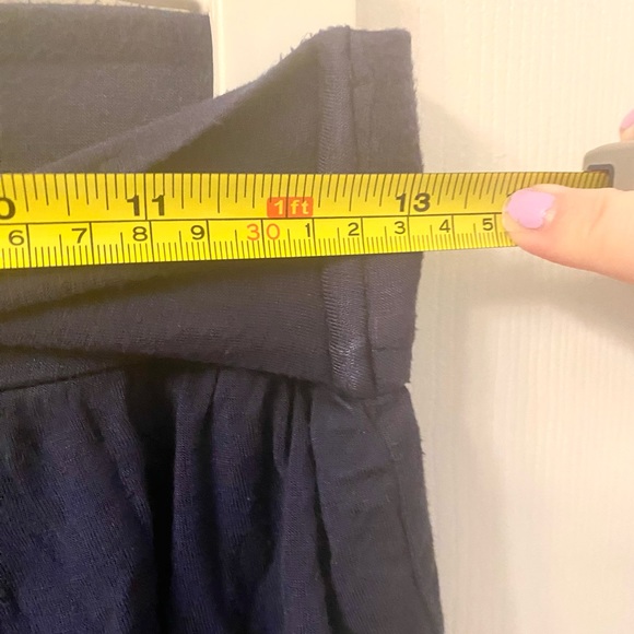 Navy Blue Ruffled Mini Skirt - Picture 4 of 5